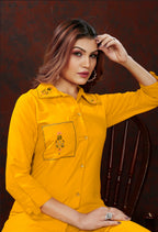 Yellow Cotton Co-ord Set