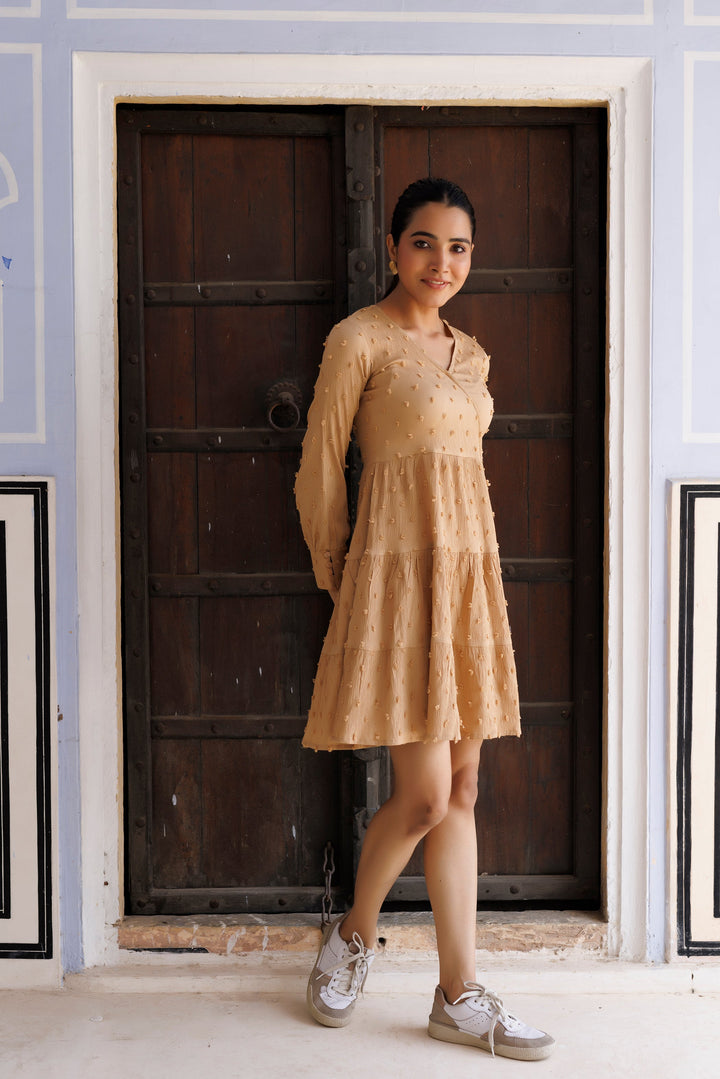 Biscuit Beige Dress  - By Ragavi - qivii