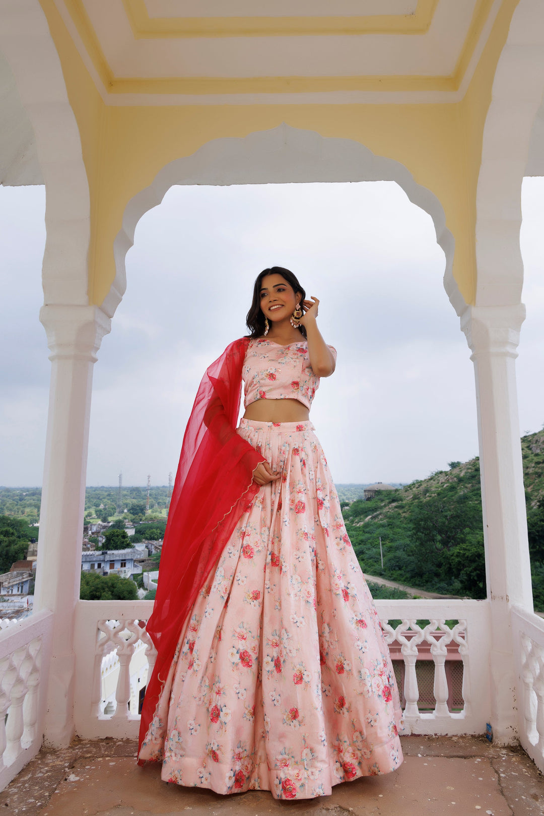 Calcite Pink Lehenga Set  - By Ragavi - qivii