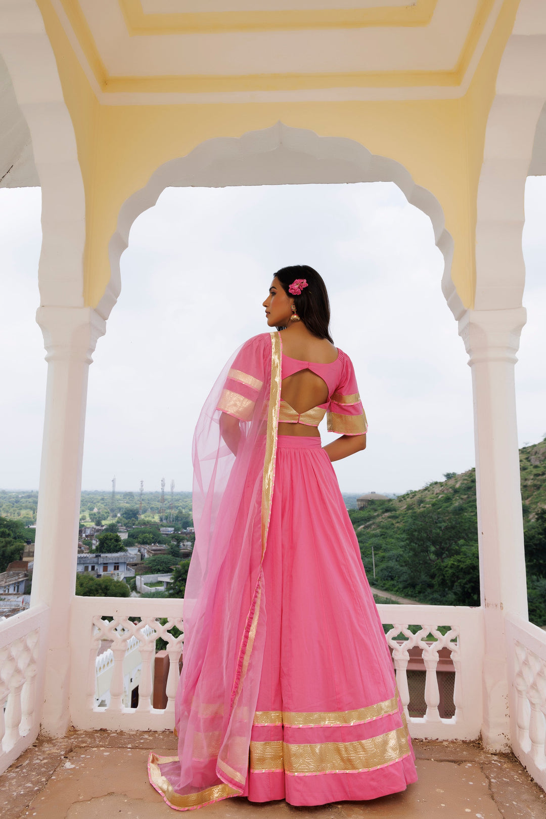 Calypso Coral Pink Lehenga Set  - By Ragavi - qivii