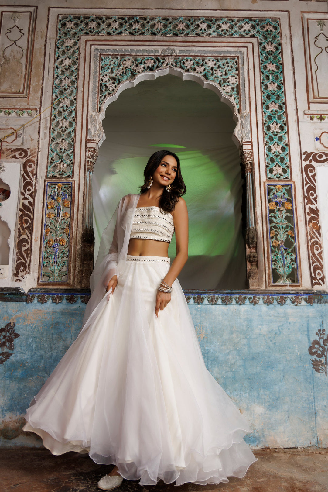 Ethereal White Lehenga Set  - By Ragavi - qivii
