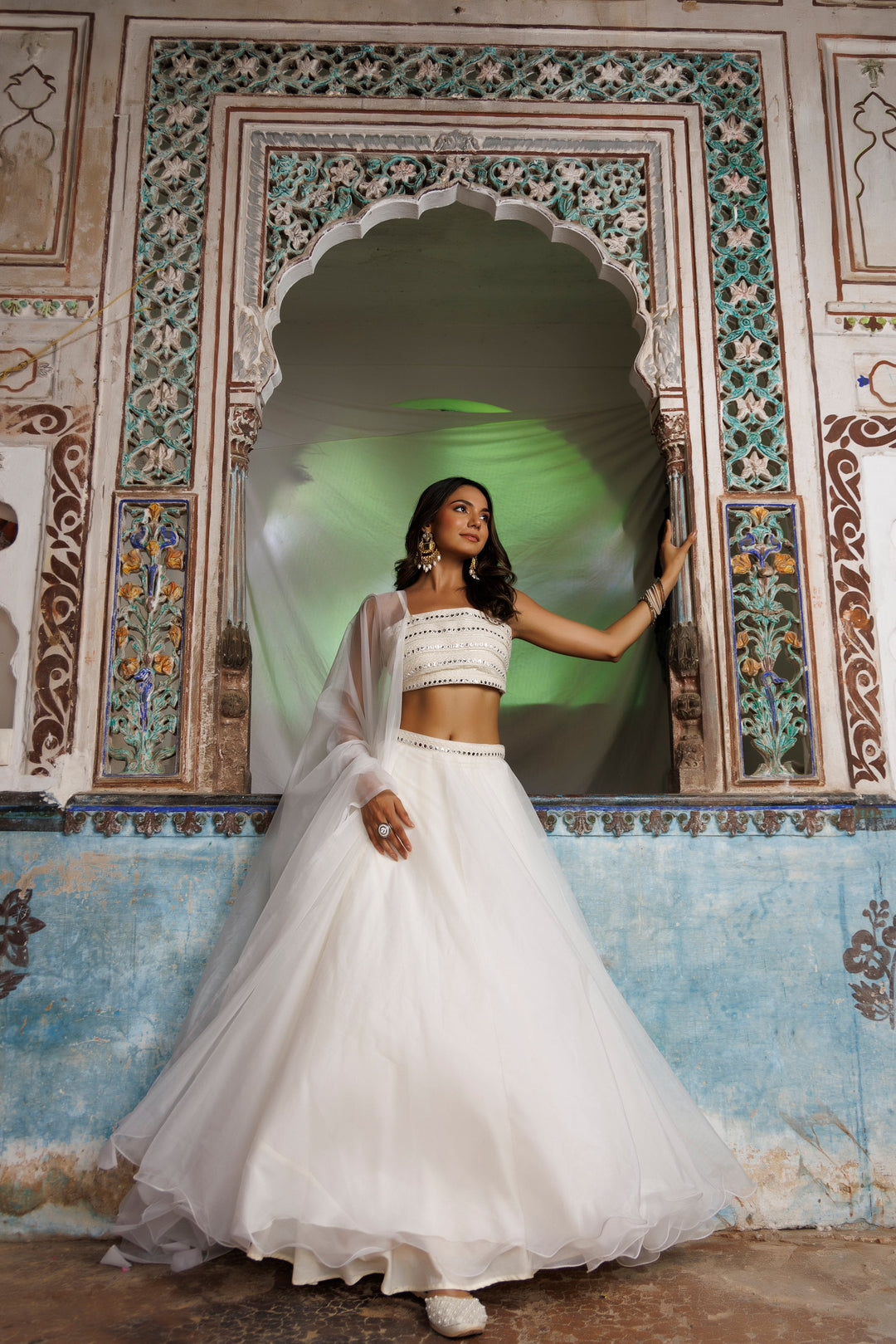 Ethereal White Lehenga Set  - By Ragavi - qivii