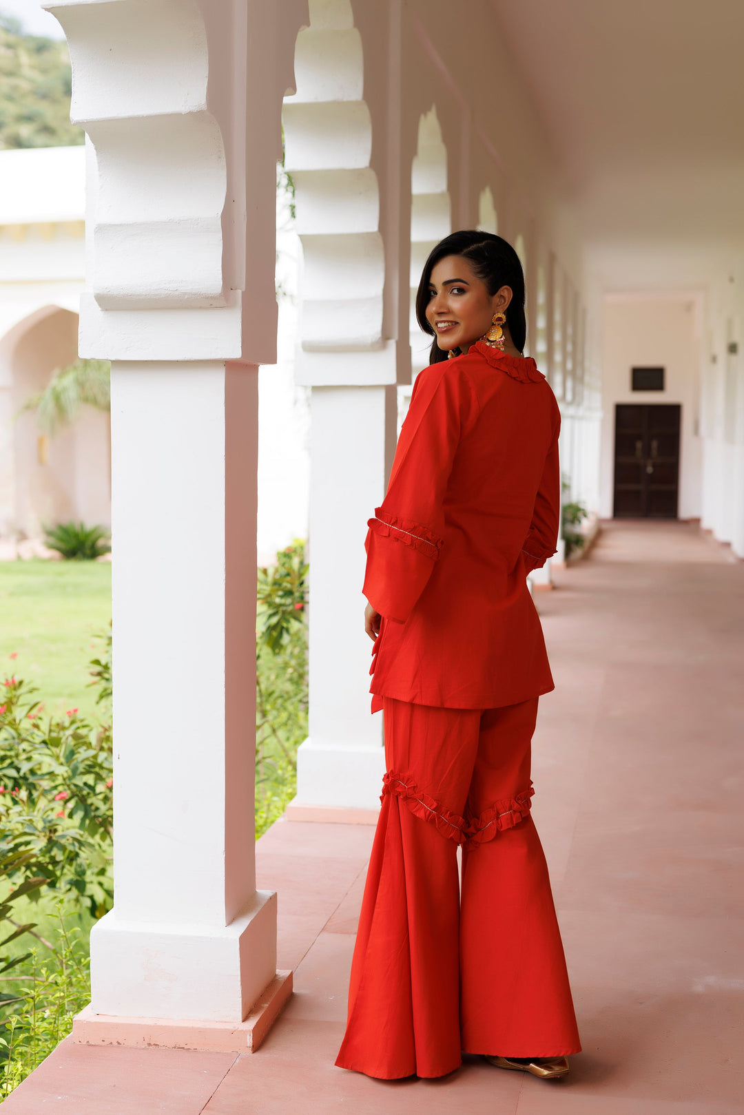 EmberGlow Red Co-ord Set  - By Ragavi - qivii