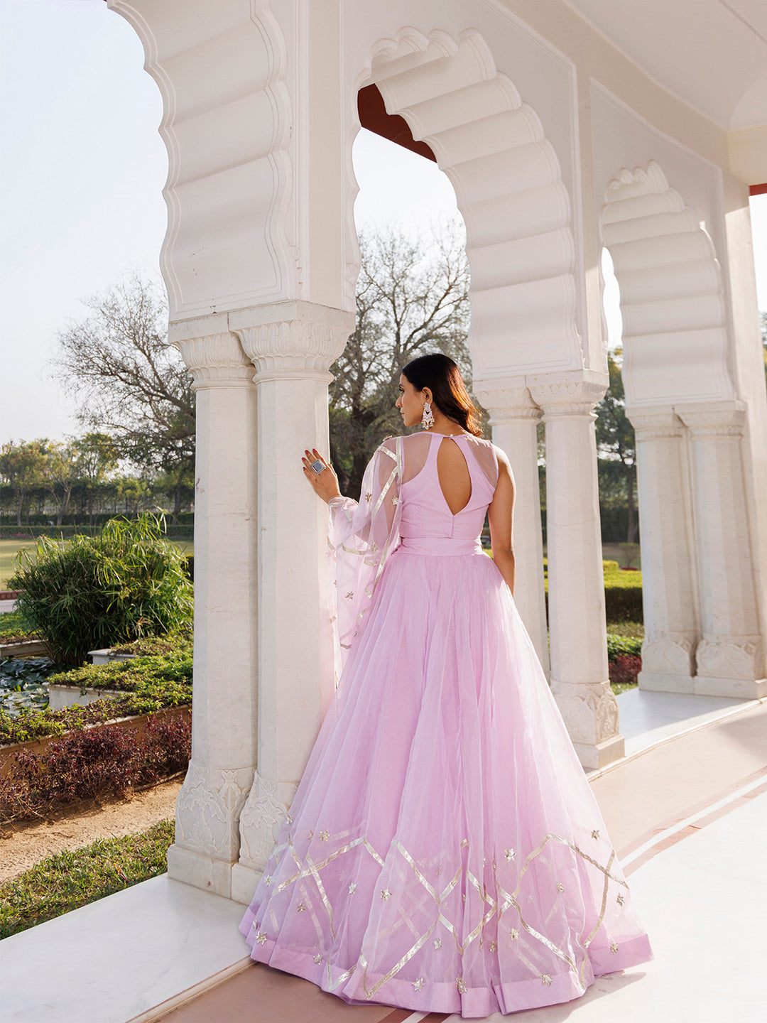 Petal Purple Organza Lehenga Set  - By Ragavi - qivii