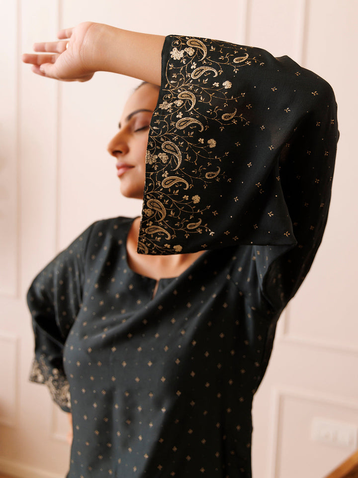 Castleton Green Gold Printed Kurta Set