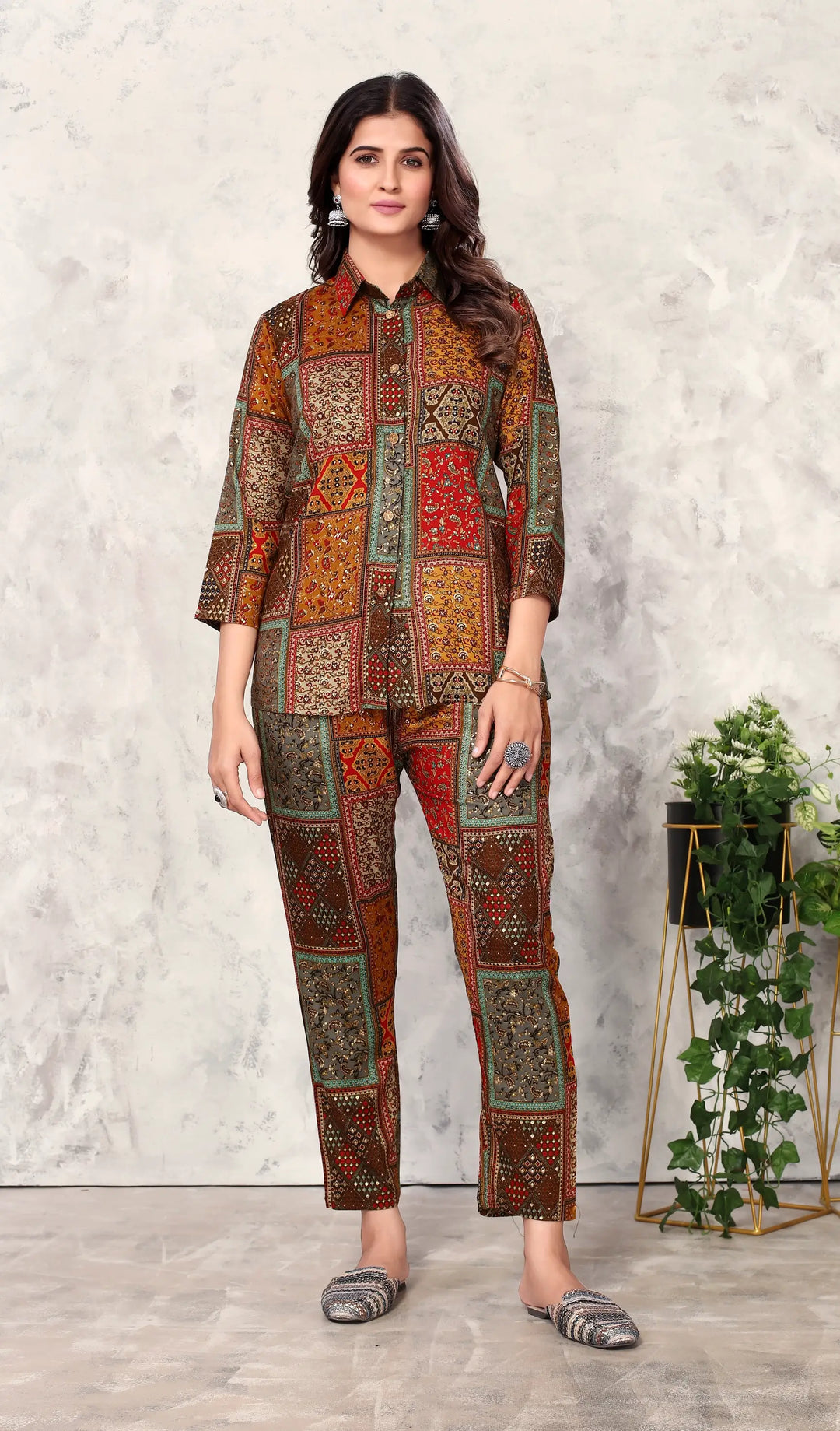 Multicolor Printed Co-ord Set. - qivii