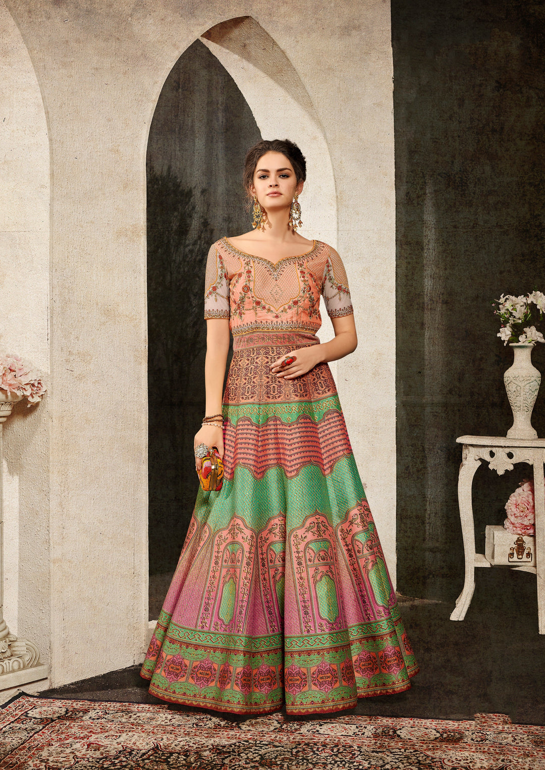 Nature's Luxury: A Tussar Silk Gown - qivii