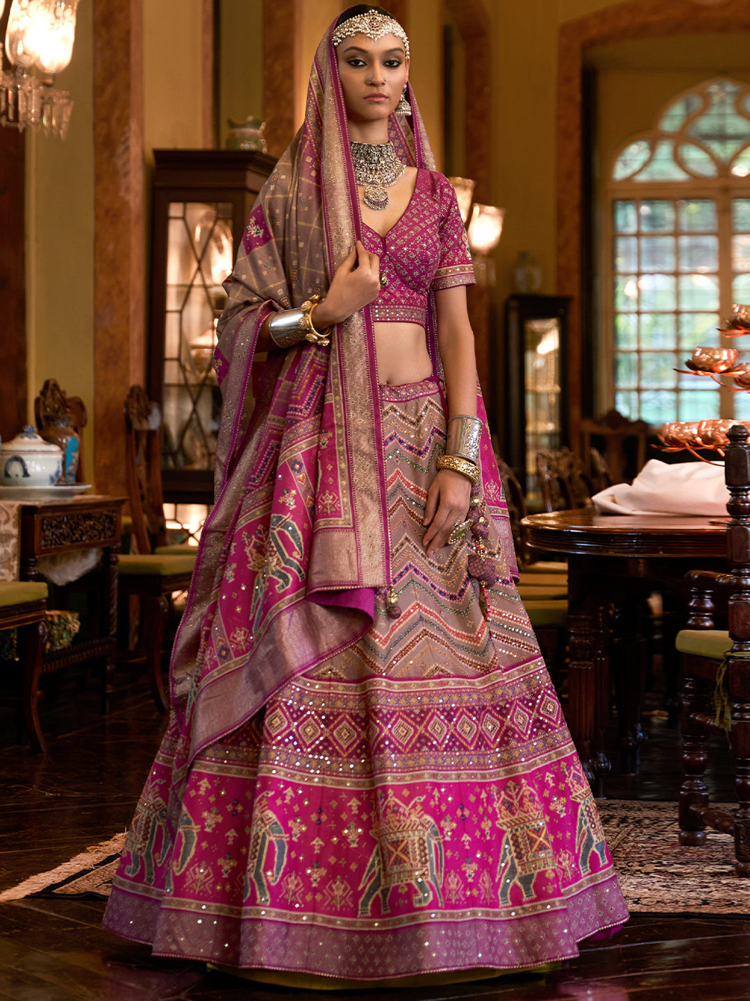 Purple Shade Designer Silk Ready to Wear Lehenga Choli With Sparkle & Mirror Work - qivii