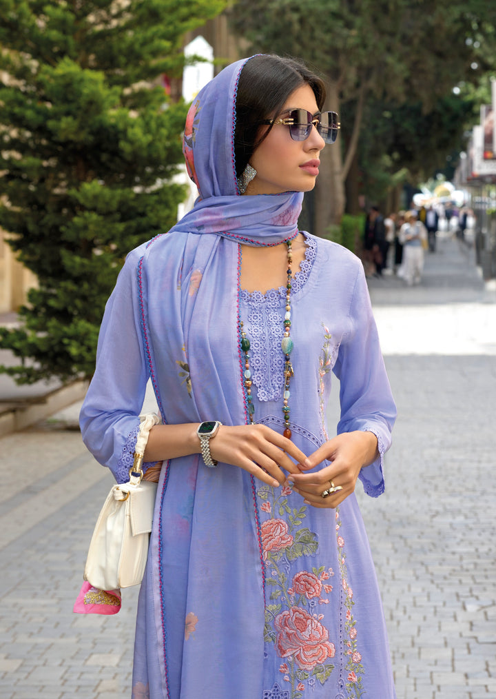 PURPLE COTTON WITH EMBROIDERY WORK SALWAR SUIT - qivii