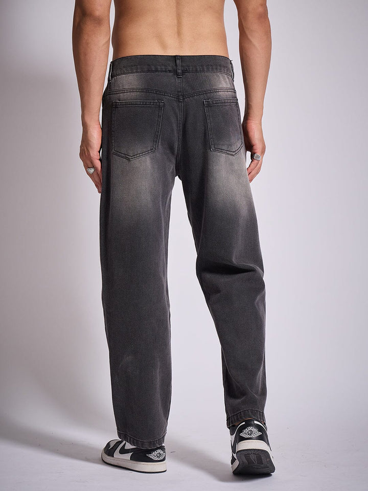 Grey Tint Cherry Blossom Straight Fit Denim