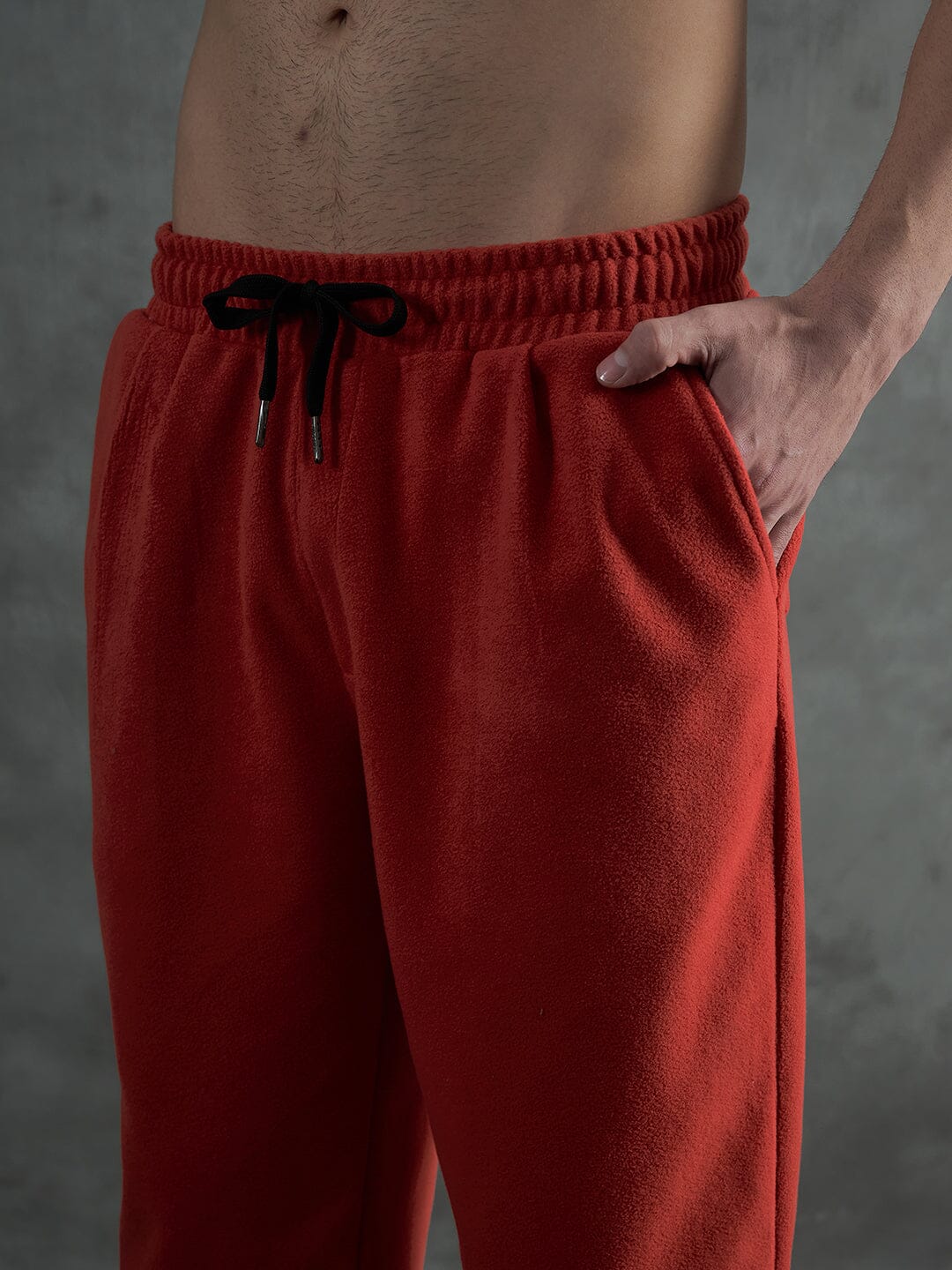 Orange Inmate Polar Fleece Trackpants