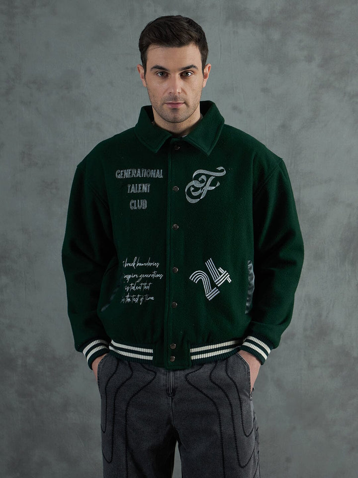 Green Generational Talent Varsity Jacket