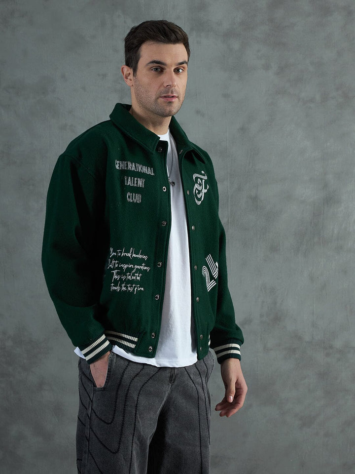 Green Generational Talent Varsity Jacket