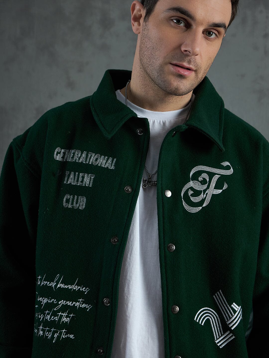 Green Generational Talent Varsity Jacket