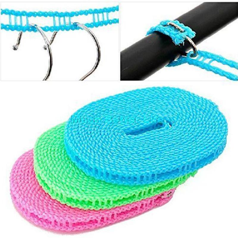 Premium Nylon Clothes Drying Line with Hooks – Balcony, Bathroom & Outdoor Use