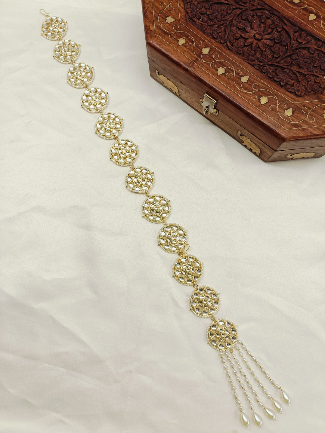 Namrat Ceam Braid Accessories In Kundan - qivii
