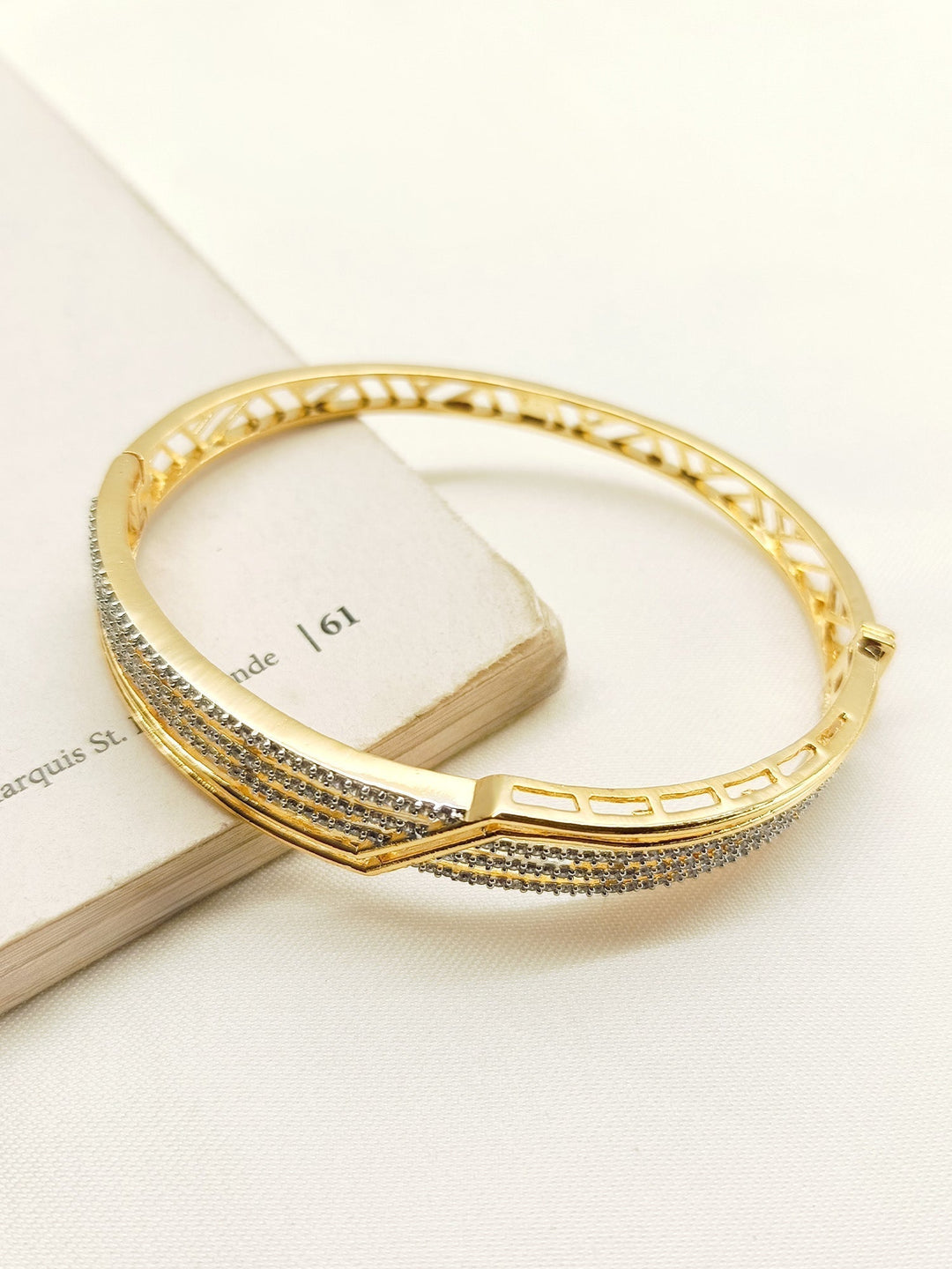 Ayla White American Diamond Bracelet - qivii