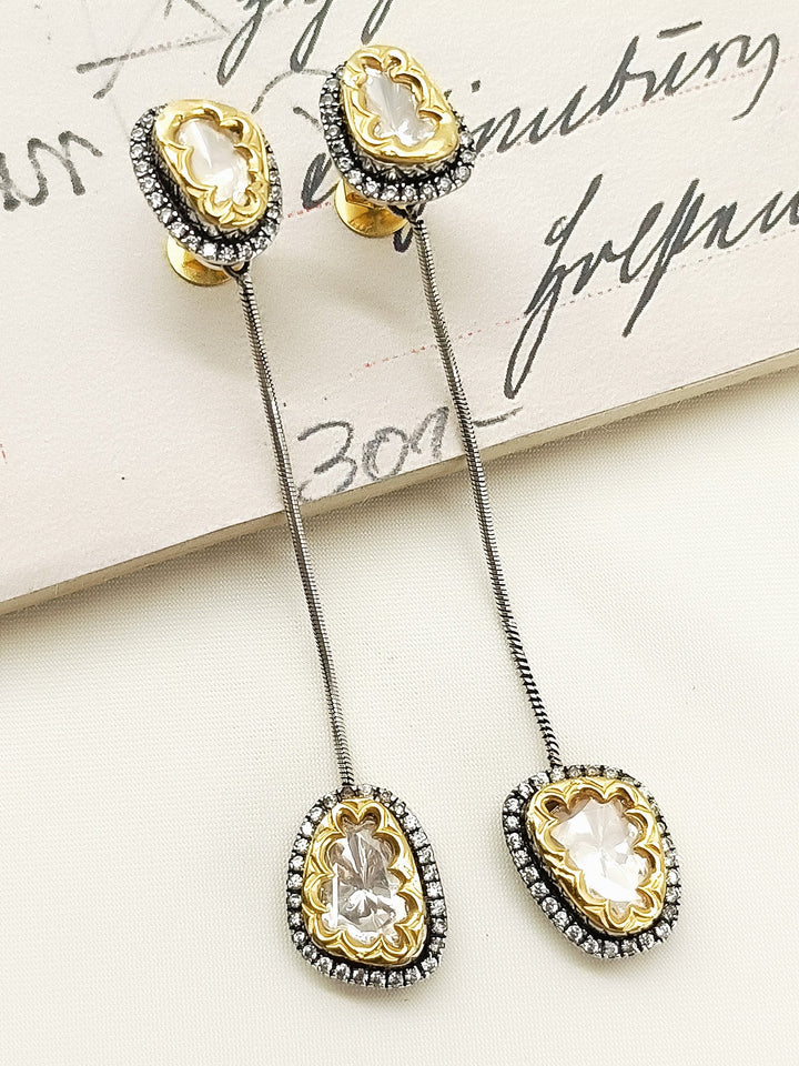 Nizami 92.5 Silver Moissonite Earring - qivii