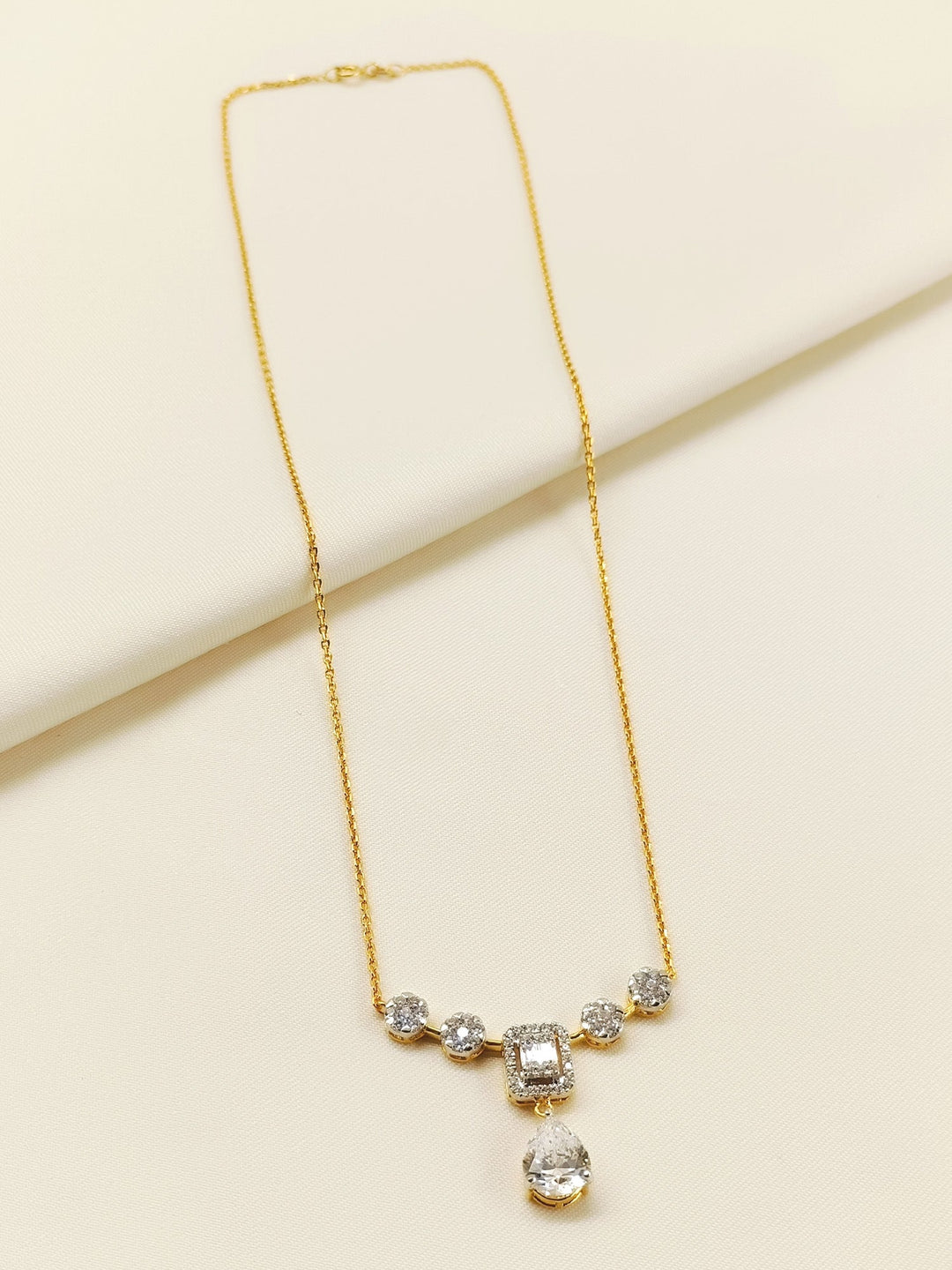 Adhira 92.5 Silver Swarovski Stone Pendal - qivii