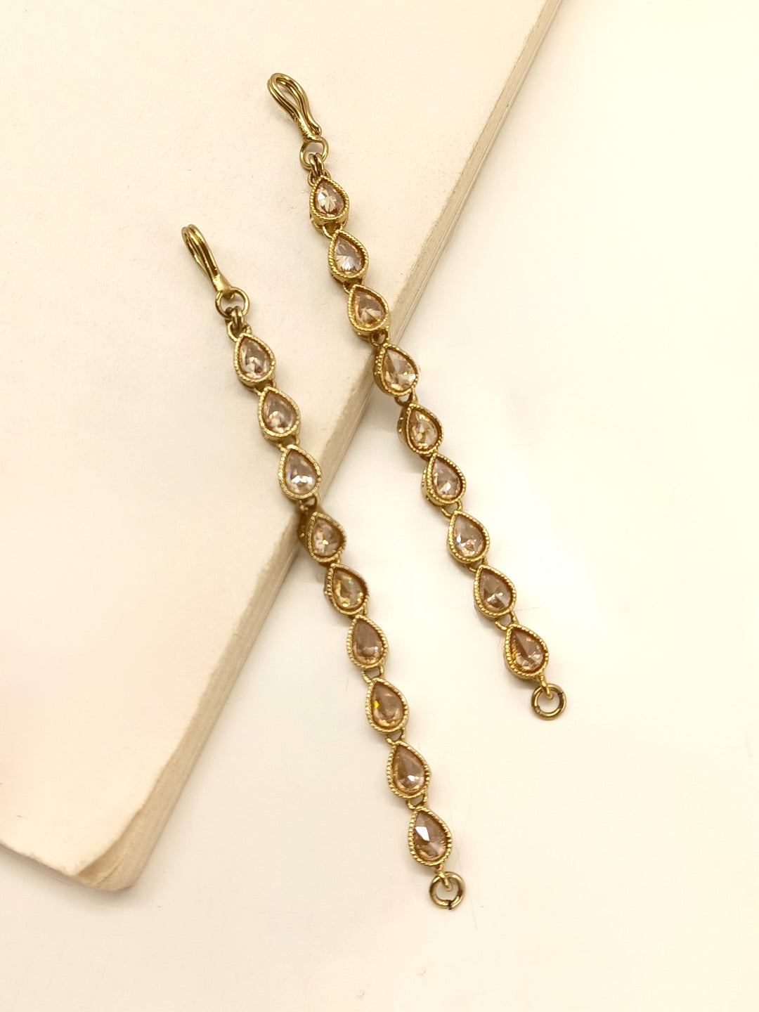 Chaitaly Copper Polki Ear Chain - qivii