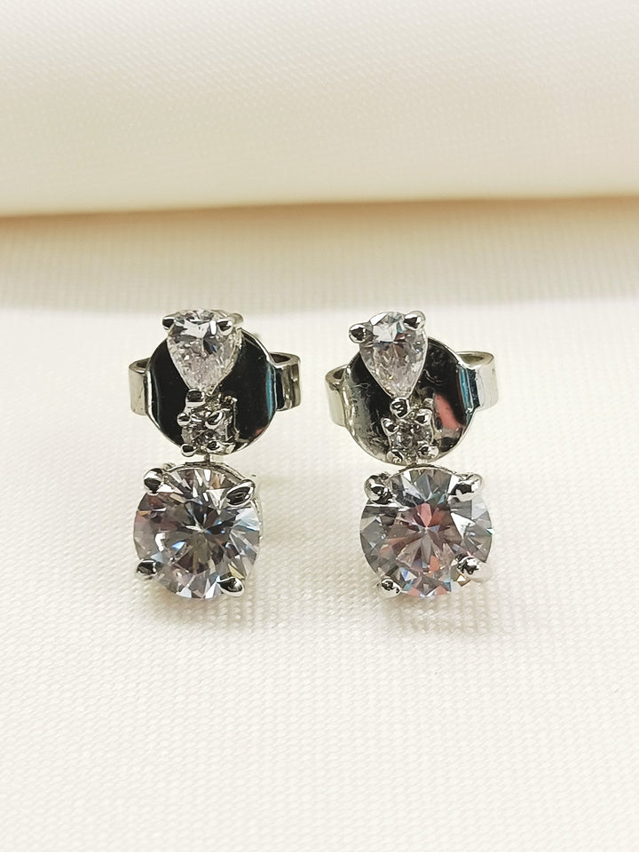 Mahua 92.5 Silver Swarovski Stone Tops - qivii