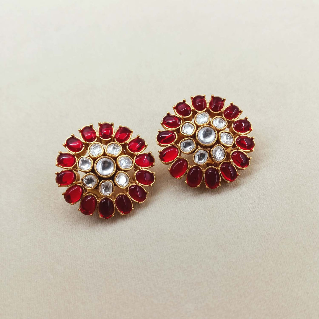  Exquisite Mayra Maroon Kundan tops with intricate gold plated brass metal detailing