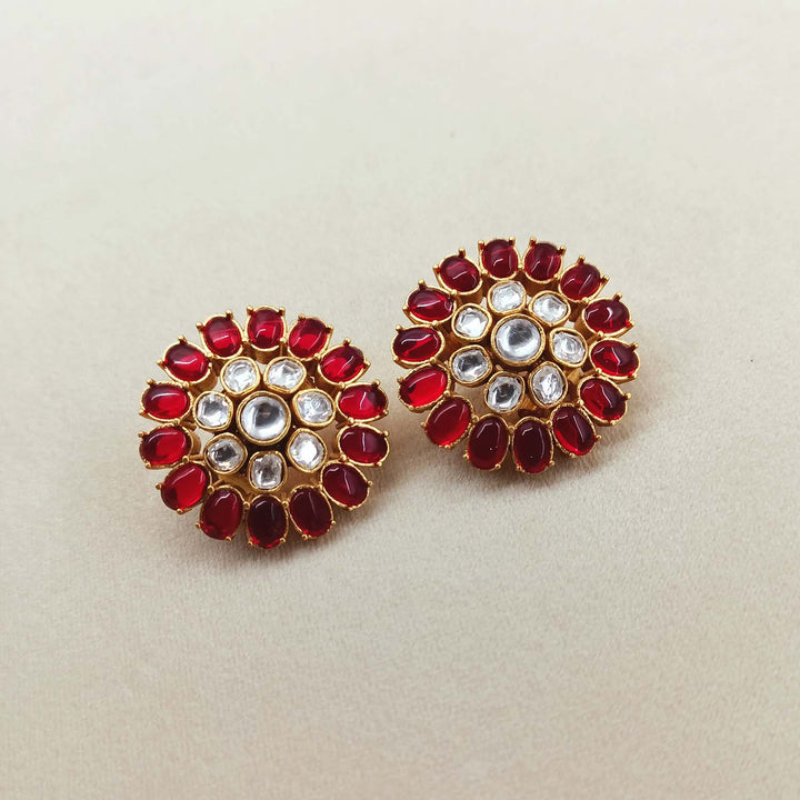  Exquisite Mayra Maroon Kundan tops with intricate gold plated brass metal detailing