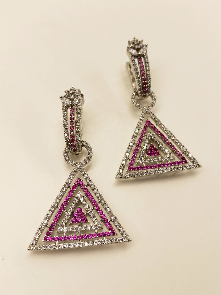 Nancy Pink Western Earrings - Handcrafted Dangle Earrings with Intricate Western-inspired Design