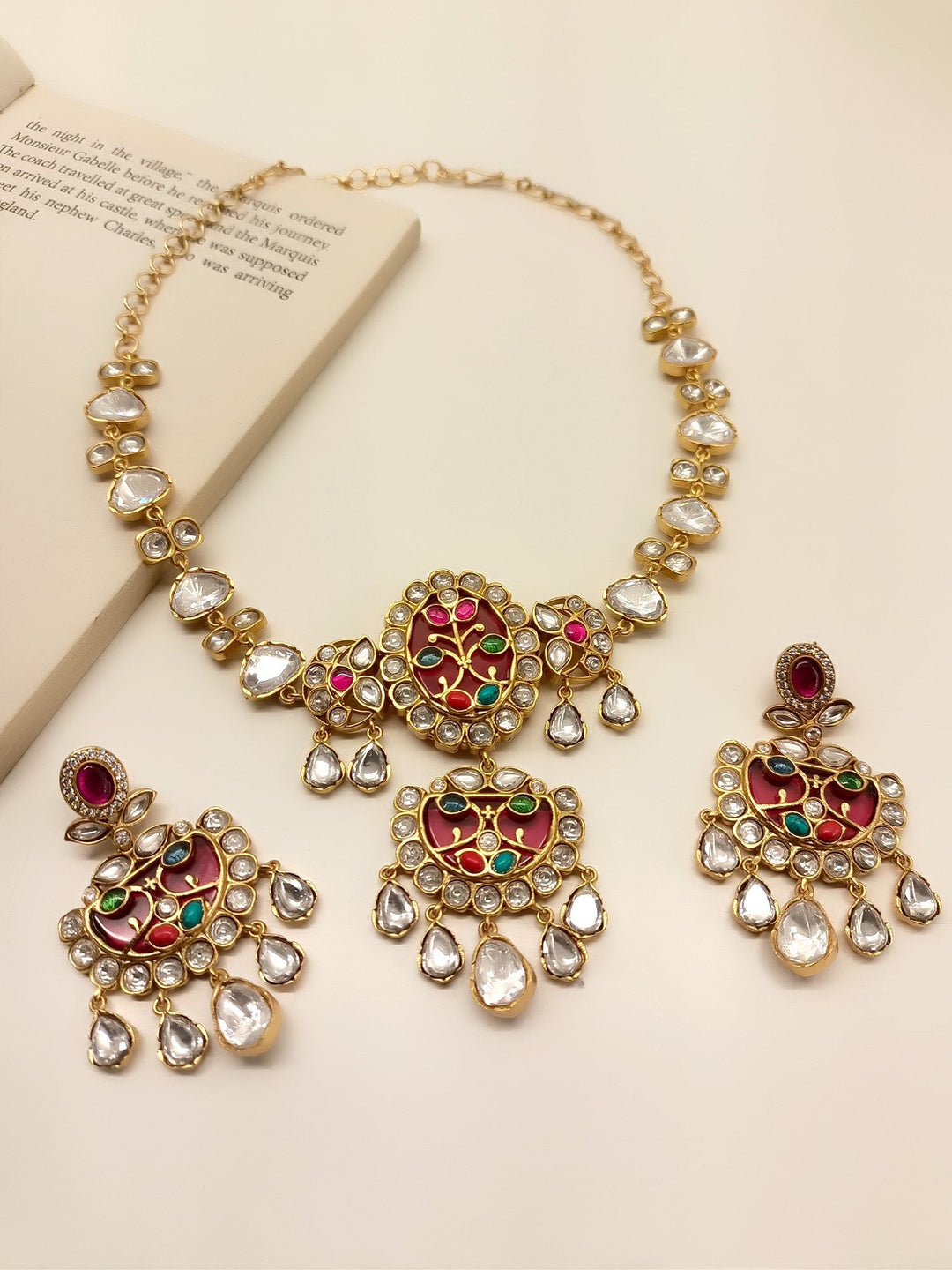 Aura Multi Colour Boutique Choker Set: Handcrafted beaded chokers in vibrant shades