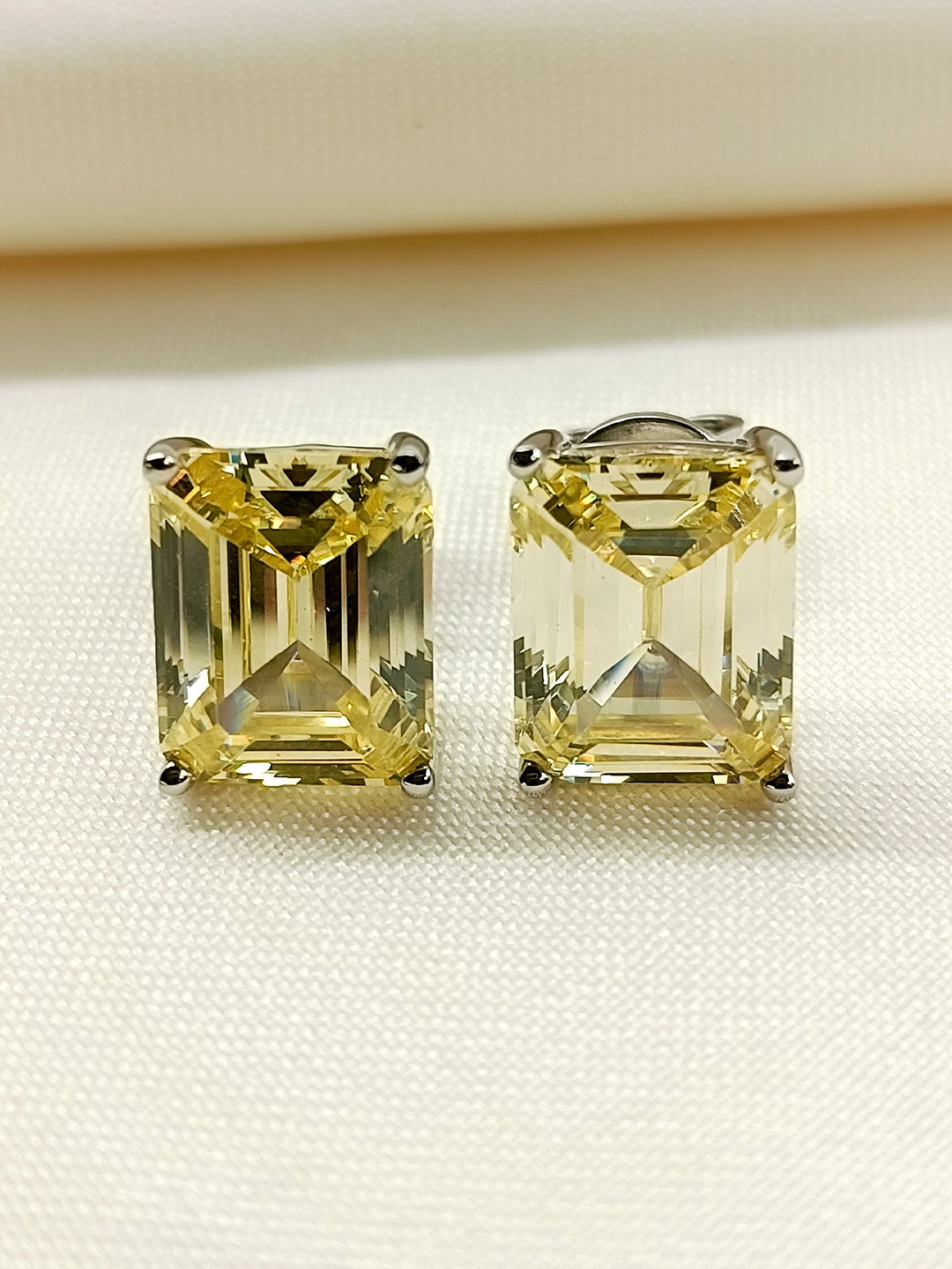 Amaira Yellow 92.5 Silver Swarovski Stone Tops - qivii
