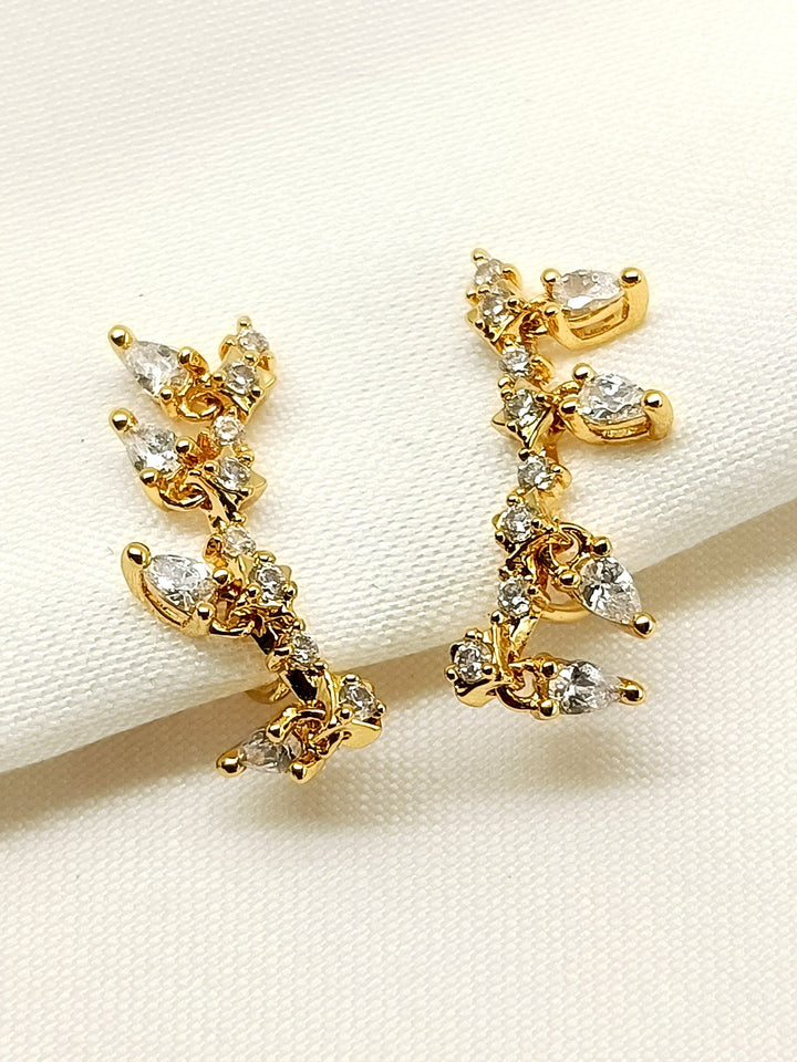 Kamakhya White American Diamond Earcuff - qivii