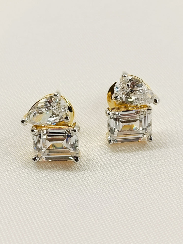 Niyati 92.5 Silver Swarovski Stone Tops - qivii