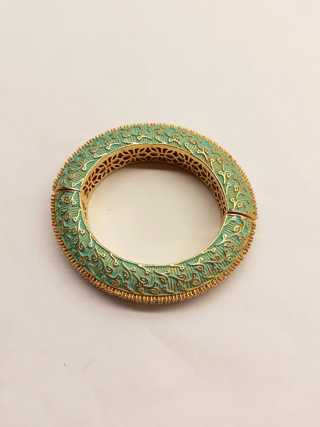 Oni Stretchable Mint Green Bracelet Kada - qivii