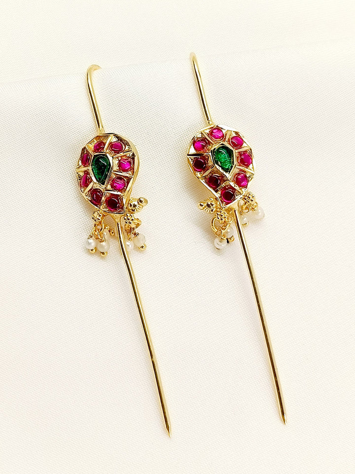 Parvati M & G Gold Plated Kundan Ear Cuff [ Price is for Pair ] - qivii