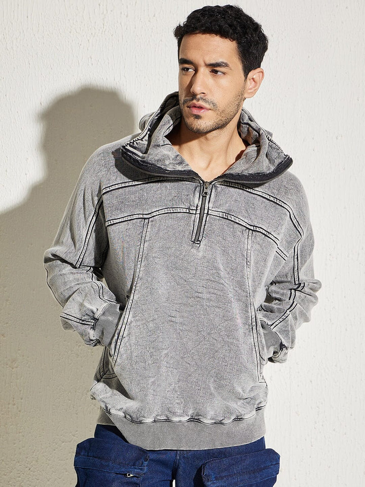 Acid Washed Baggy Smugglers Hooded Sweatshirt