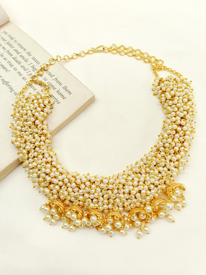 Eesha Cream Boutique Neckpiece - qivii