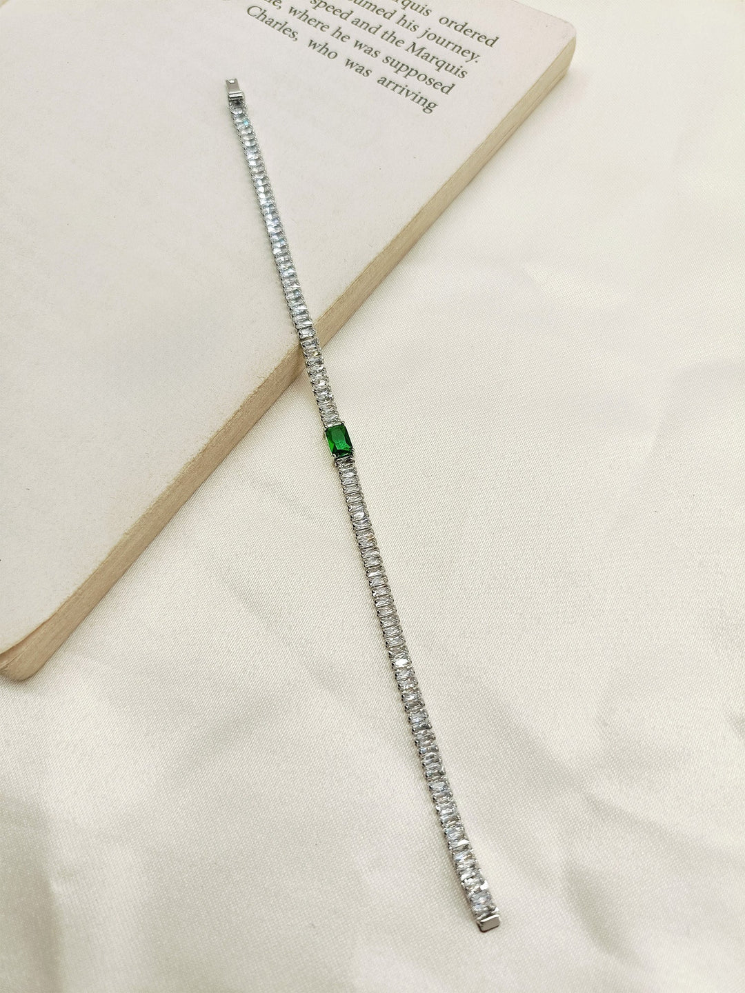 Januja Green American Diamond Bracelet - qivii