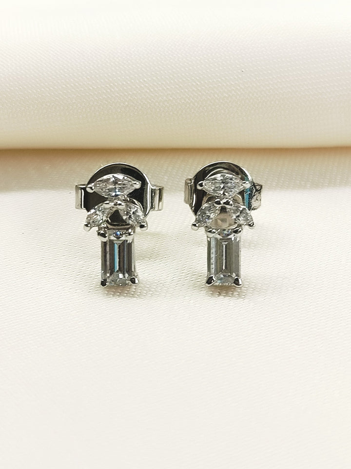 Naksha 92.5 Silver Swarovski Stone Tops - qivii