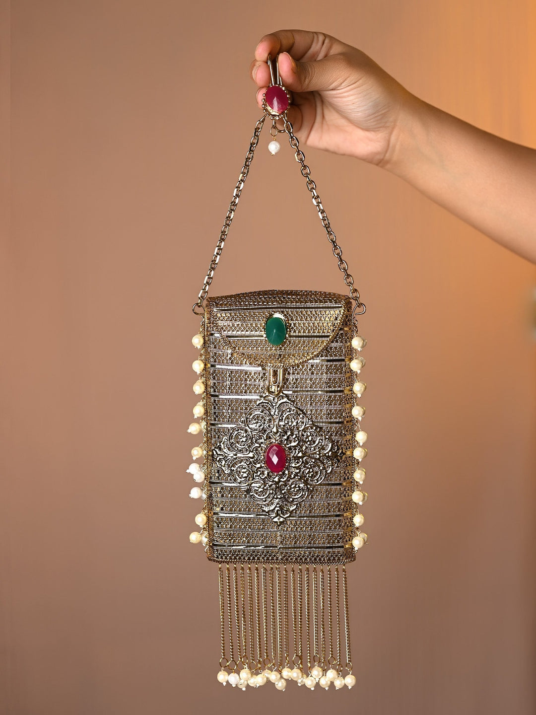 Imani Golden Mobile Pouch - qivii