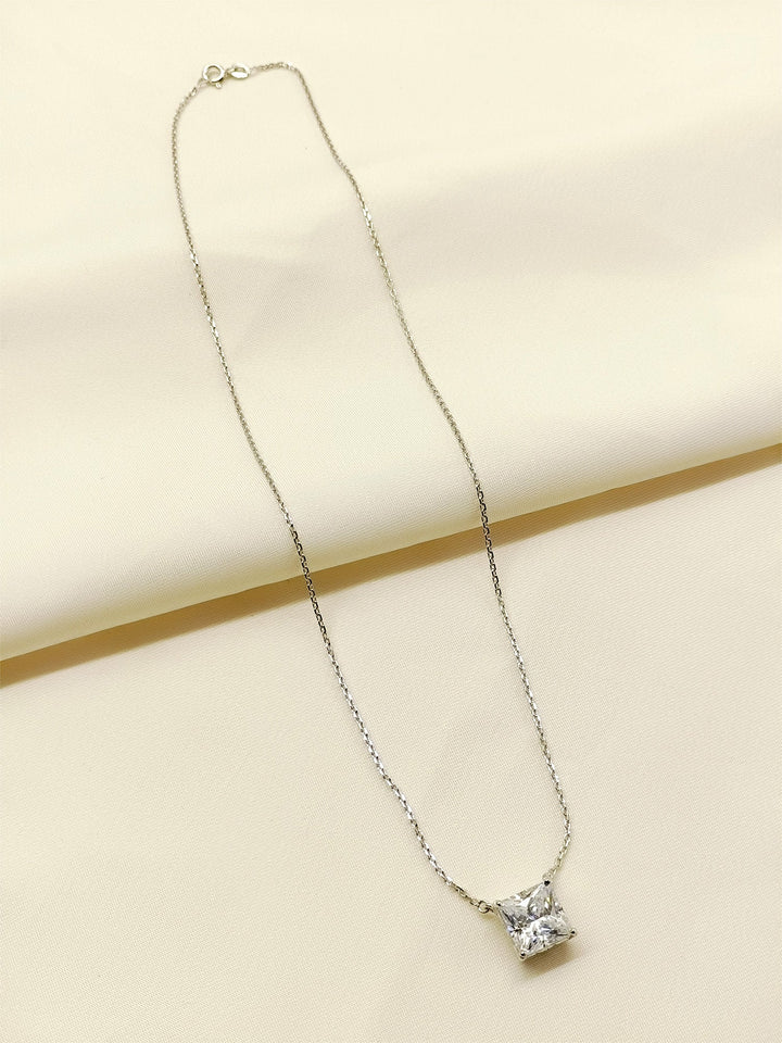 Lisa 92.5 Silver Swarovski Stone Pendal - qivii
