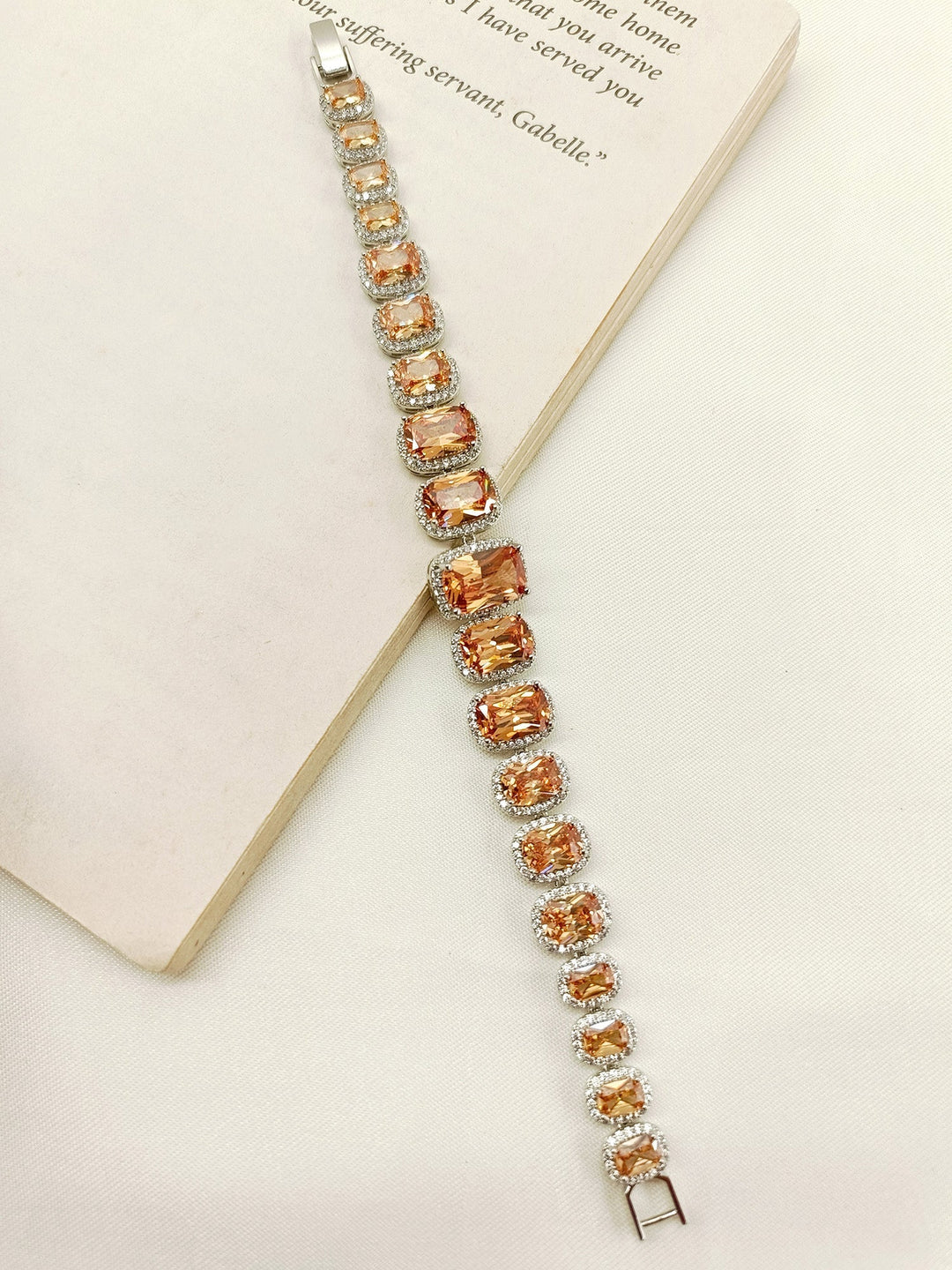 Irika Copper American Diamond Bracelet - qivii