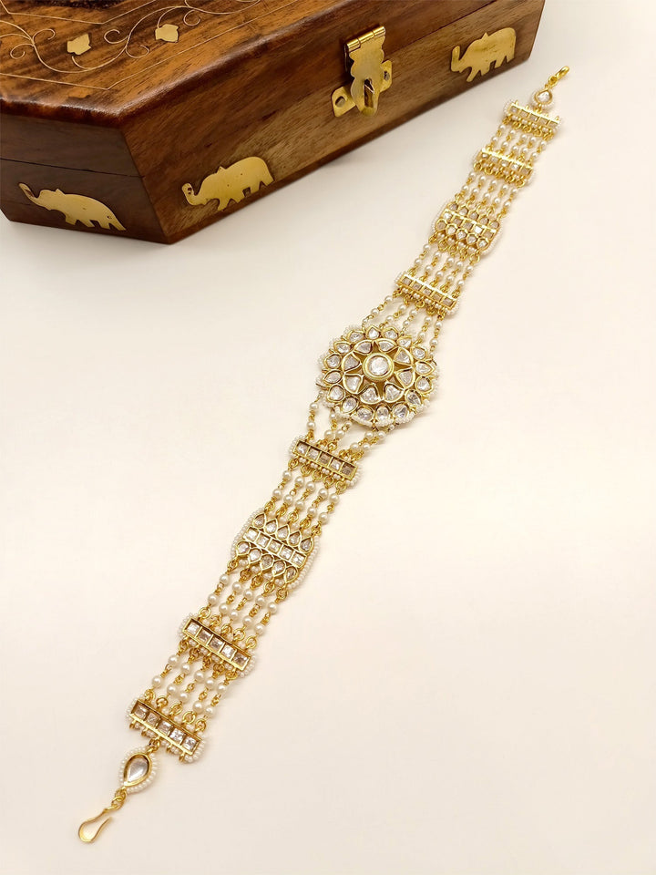 Heer Gold Plated Kundan Sheeshpatti - qivii
