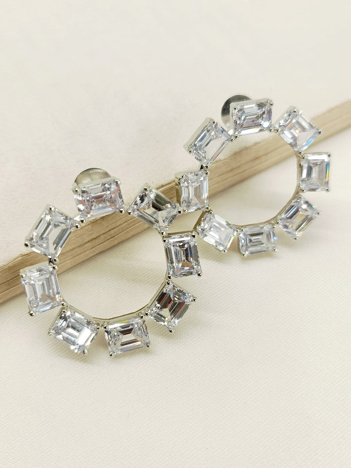 

Elegant and sophisticated Avisha White American Diamond Tops with silver plated brass metal and genuine American diamonds for a sparkling look