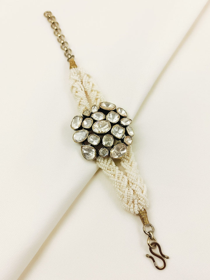 Saksham 92.5 Silver Moissonite Bracelet - qivii