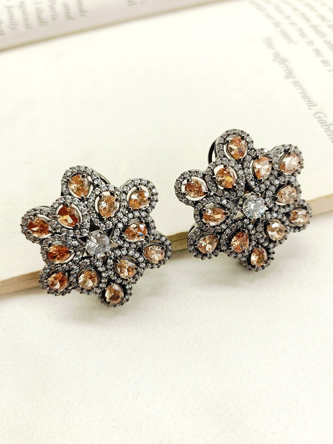 Beautiful Kirti Copper Diamond Rhodium Plated Victorian Tops for stylish women