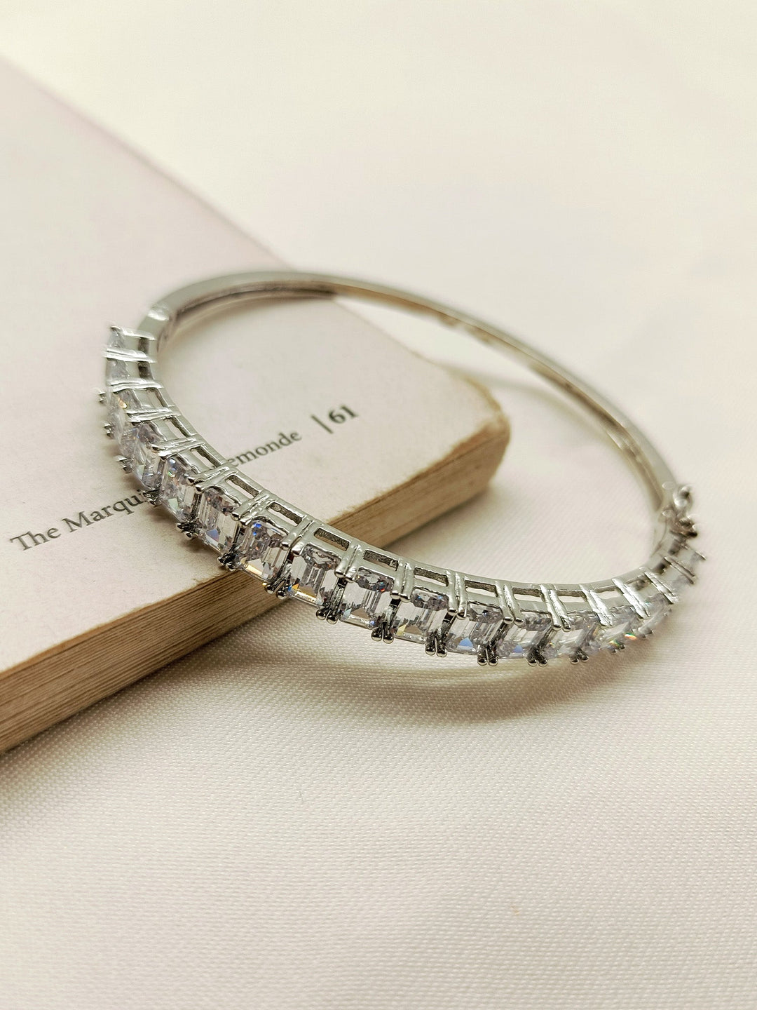 Ariana White American Diamond Bracelet - qivii