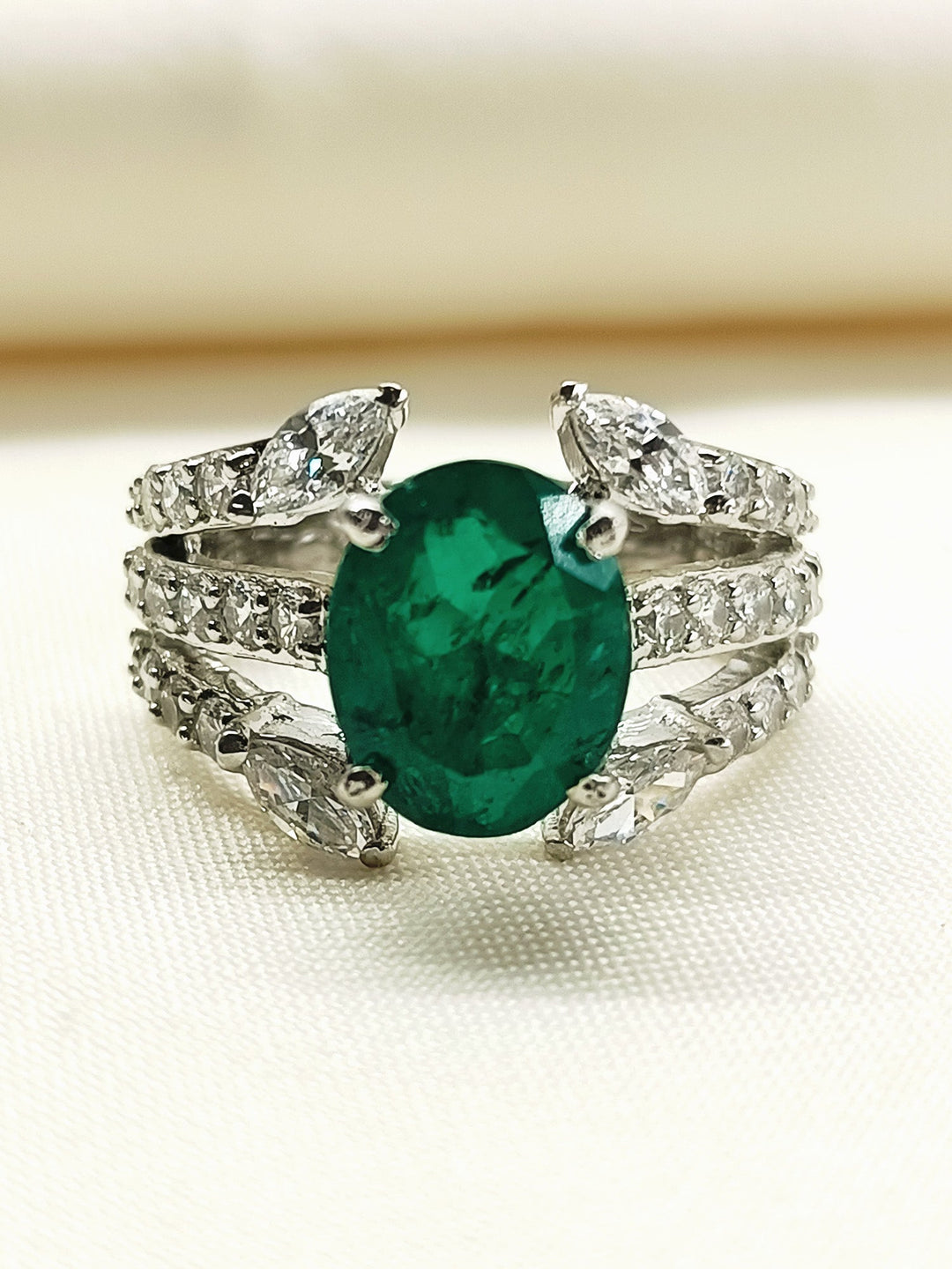 Theresa Green 92.5 Silver American Diamond Finger Ring - qivii