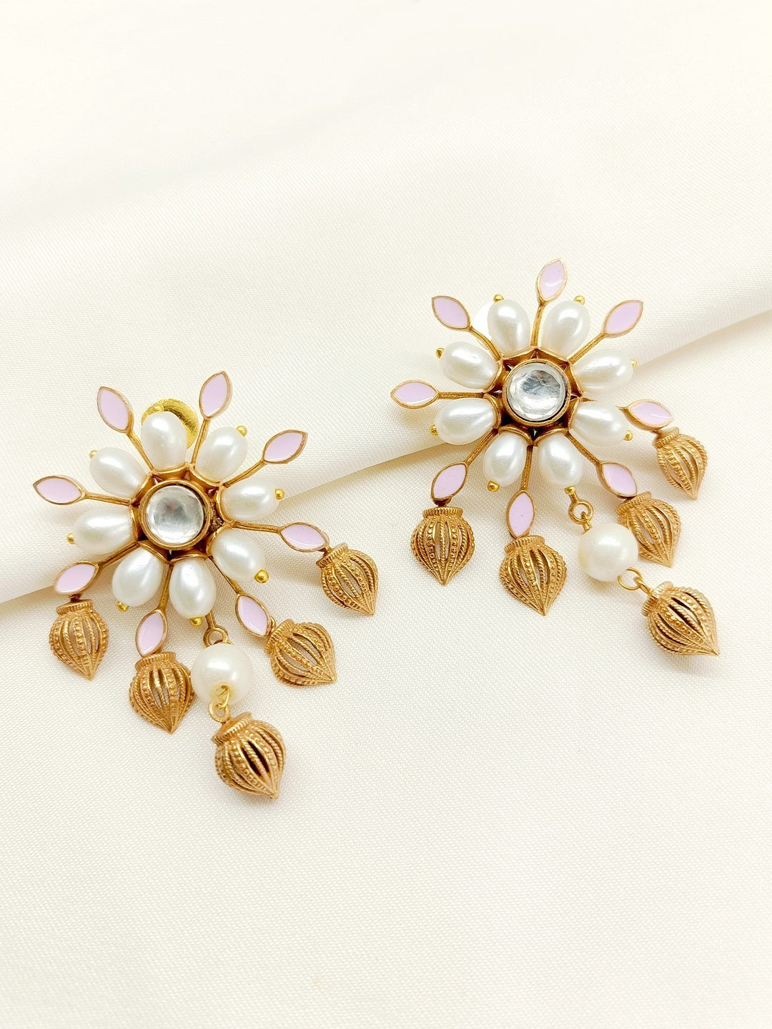 Jahzara White Boutique Tops featuring traditional boutique styling and made with antique gold plated brass metal, perfect for making a statement with unique design and quality materials 