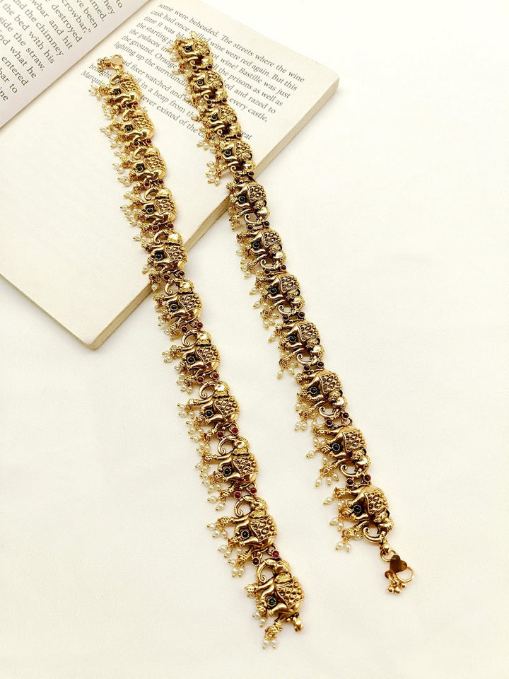 Jordan Elephant M & G Antique Anklet - qivii