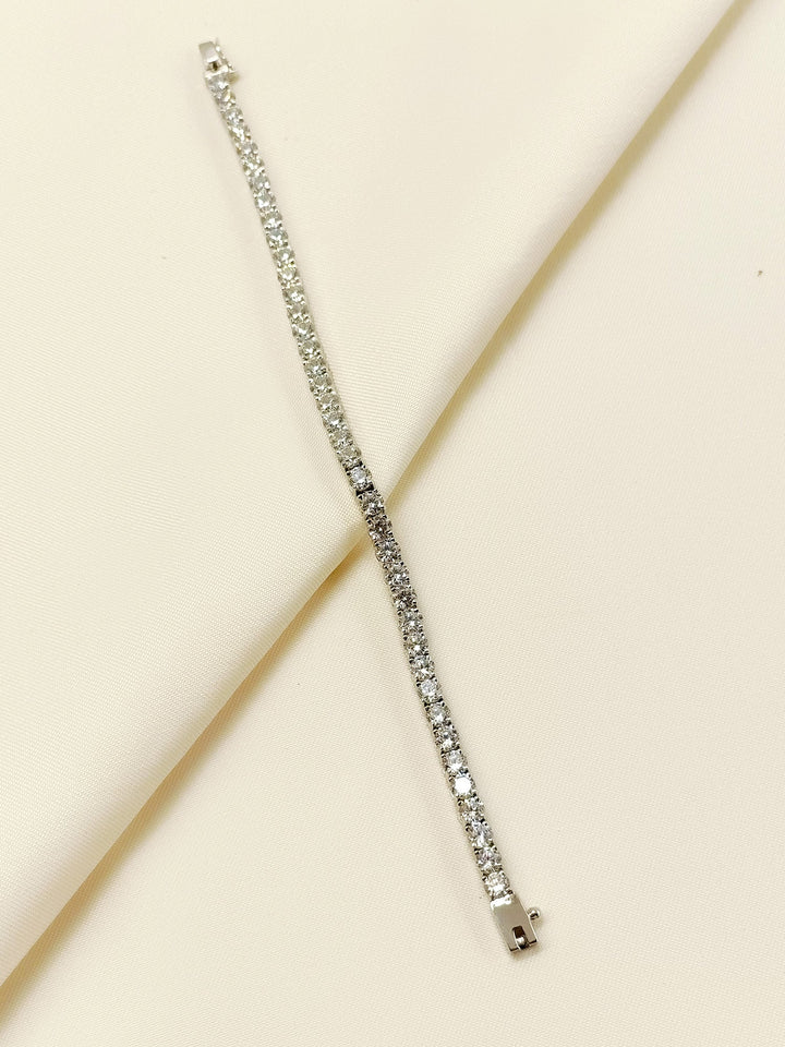 Aadhini 92.5 Silver Swarovski Stone Bracelet - qivii